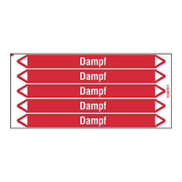 Pipe markers: Dampf | German | Steam