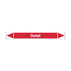 Pipe markers: Dampf 1,5 bar | German | Steam