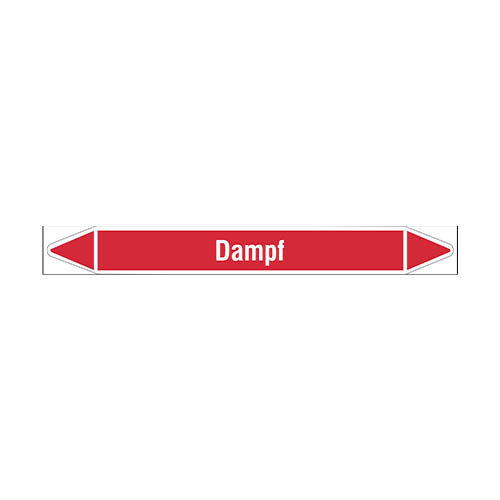 Pipe markers: Dampf 1,5 bar | German | Steam 