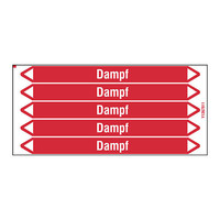 Pipe markers: Dampf 2,8 bar | German | Steam