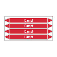 Pipe markers: Dampf 3 bar | German | Steam