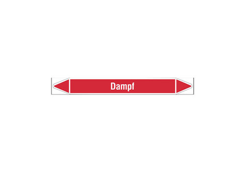 Pipe markers: Dampf 3 bar | German | Steam 