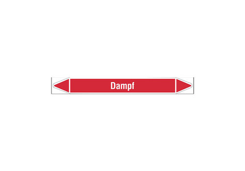Pipe markers: Dampf 5,5 bar | German | Steam 