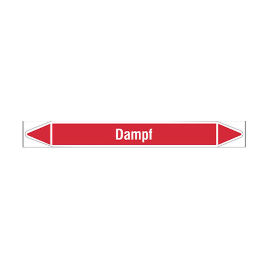 Pipe markers: Dampf 5,5 bar | German | Steam