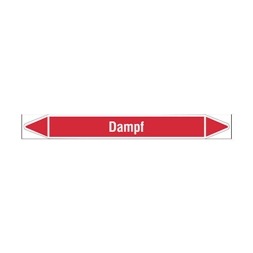 Pipe markers: Dampf 8 bar | German | Steam 