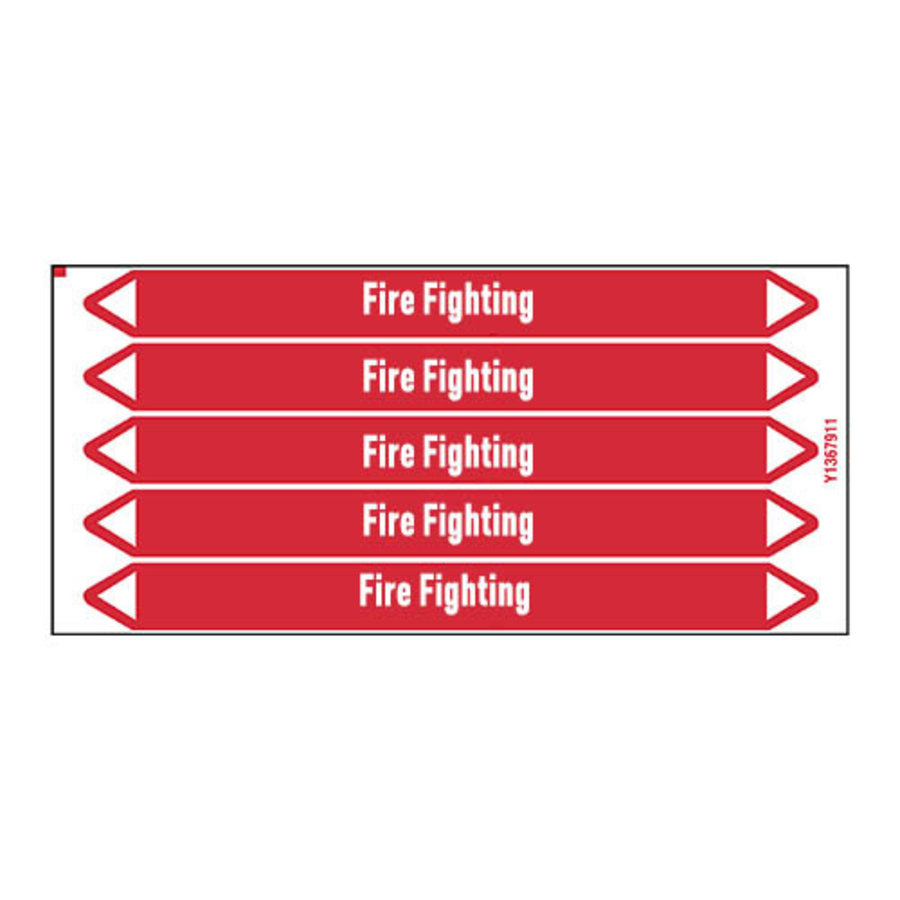 Pipe markers: Fire network | English | Fire Fighting