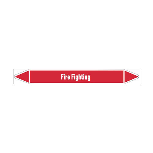 Pipe markers: Fire protection water | English | Fire Fighting 