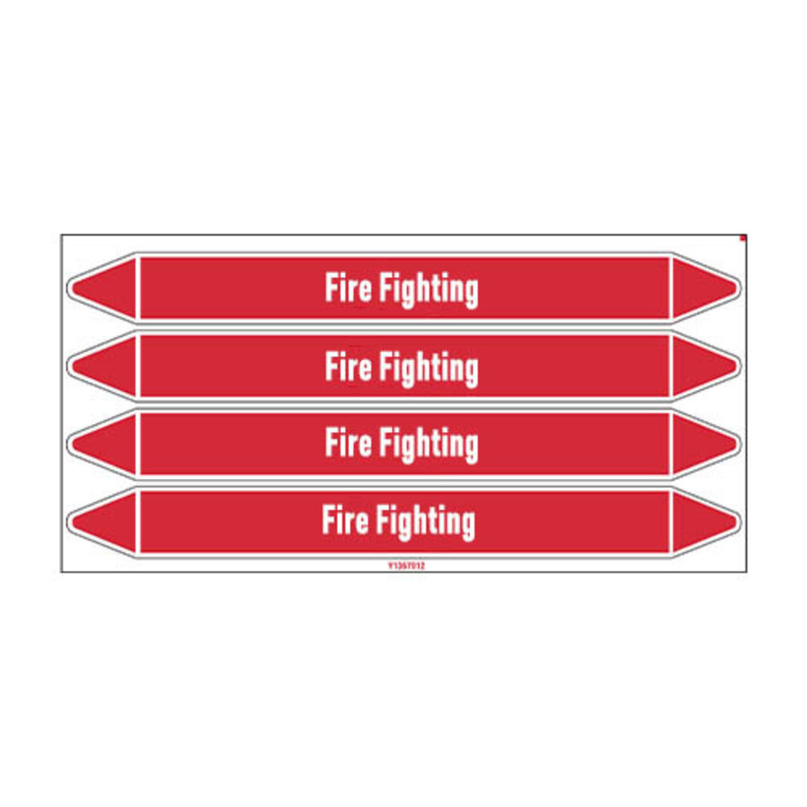 Pipe markers: Sprinkler water | English | Fire Fighting