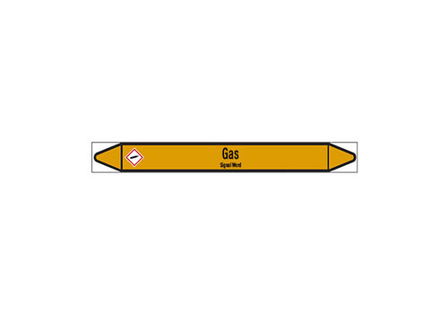 Pipe markers: Fluorine | English | Gas 