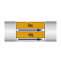 Pipe markers: Gas | English | Gas