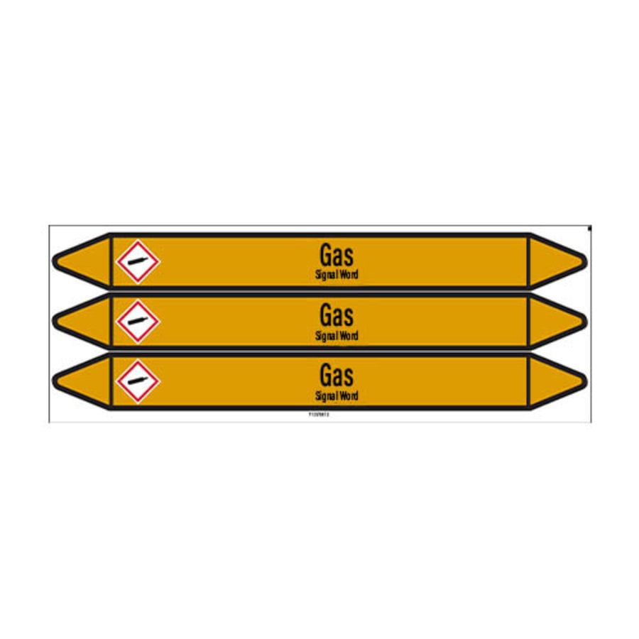 Pipe markers: Inert gas | English | Gas