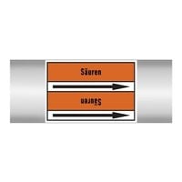 Pipe markers:  Entfettung  | German |  Acids