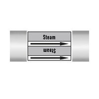 Pipe markers: High pressure steam | English | Steam