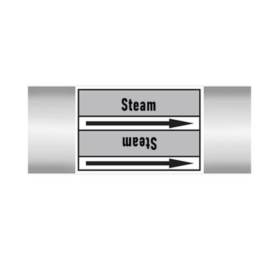 Pipe markers: High pressure steam | English | Steam