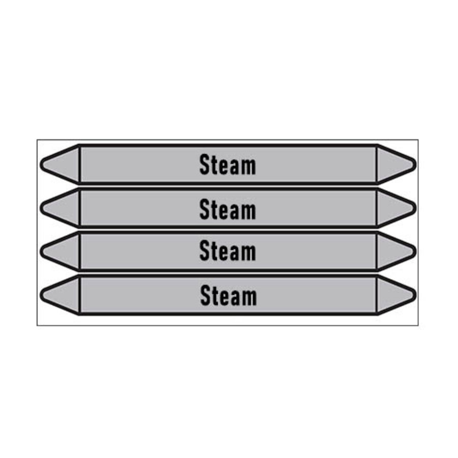 Pipe markers: High pressure steam | English | Steam