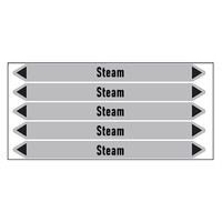 Pipe markers: HP steam | English | Steam