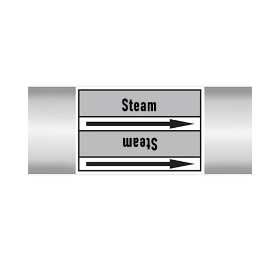 Pipe markers: Low pressure | English | Steam
