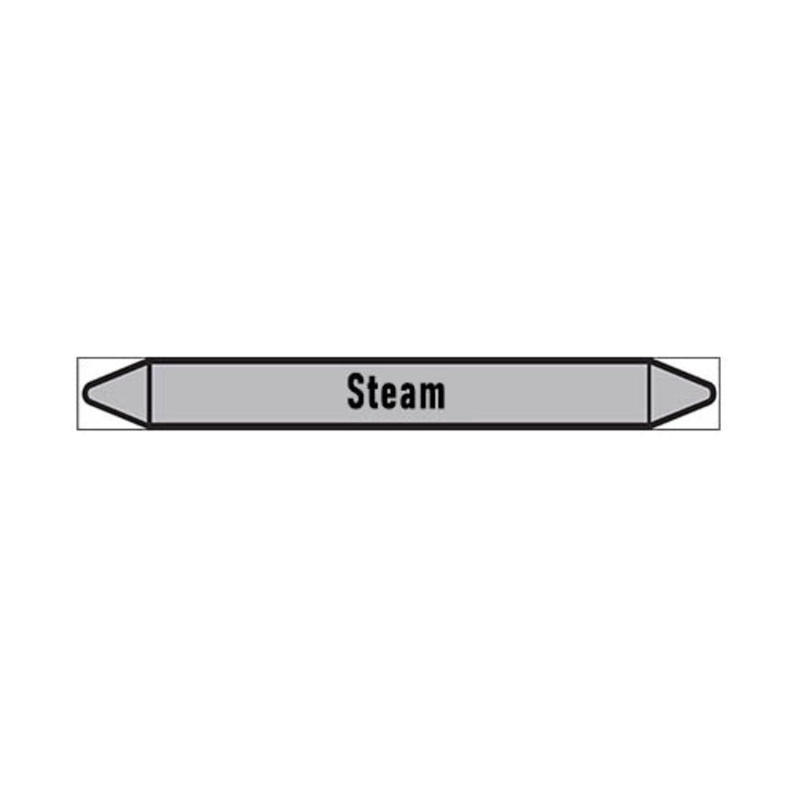 Pipe markers: Overheated steam | English | Steam