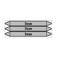 Pipe markers: Saturated steam | English | Steam