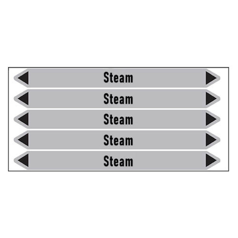 Pipe markers: Steam 6 bar | English | Steam
