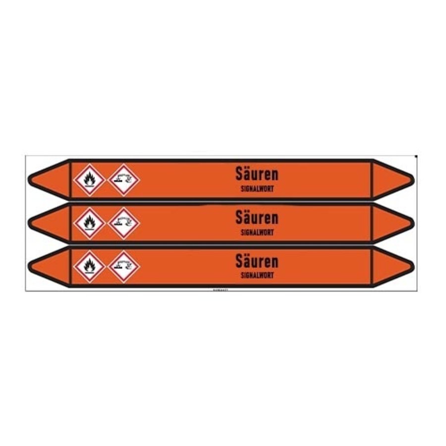 Pipe markers:  Brom | German | Acids