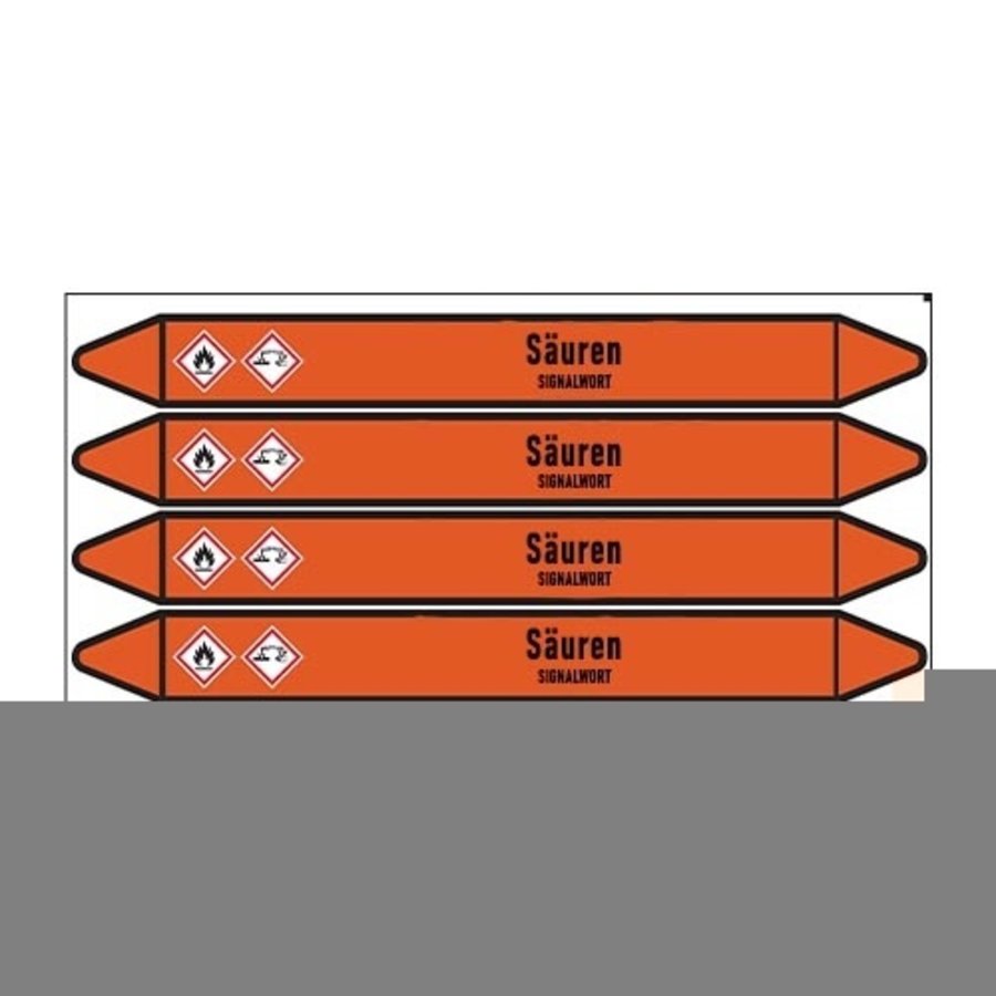 Pipe markers:  Brom | German | Acids