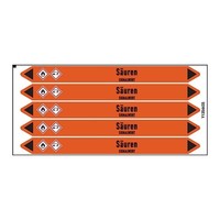 Pipe markers:  H2S-Kondensat | German | Acids