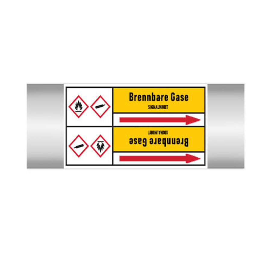 Pipe markers: Methan  | German | Flammable gas