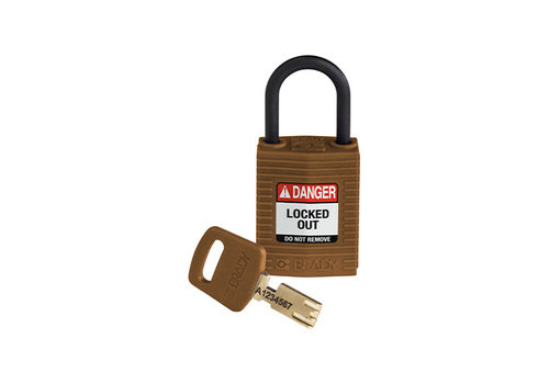 SafeKey Compact nylon safety padlock brown 150187 