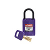 Brady SafeKey Compact nylon safety padlock purple 150186