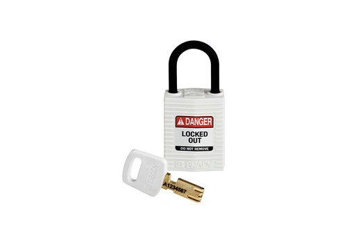 SafeKey Compact nylon safety padlock white 150188 