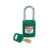 Brady SafeKey Compact nylon safety padlock aluminium shackle green 151657