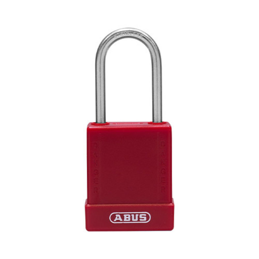 Aluminium safety padlock with red cover 84794