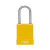 Aluminium safety padlock with yellow cover 76IB/40 Yellow