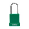 Aluminium safety padlock with green cover 76IB/40 Green