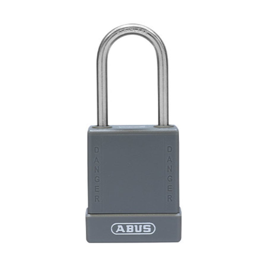 Aluminium safety padlock with grey cover 84802