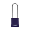 Aluminium safety padlock with purple cover 76IB/40HB75 purple