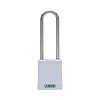 Aluminium safety padlock with white cover 76IB/40HB75 white