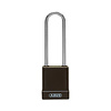 Aluminium safety padlock with brown cover 76IB/40HB75 brown
