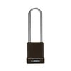 Aluminium safety padlock with brown cover 76IB/40HB75 brown