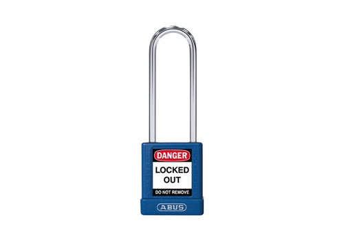 Aluminum safety padlock with blue cover 74BS/40HB75 