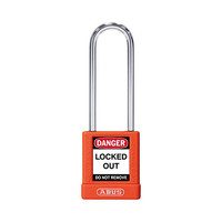 Aluminum safety padlock with orange cover 85583