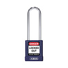 Aluminum safety padlock with purple cover 74BS/40HB75