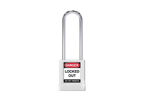 Aluminum safety padlock with white cover 74BS/40HB75 