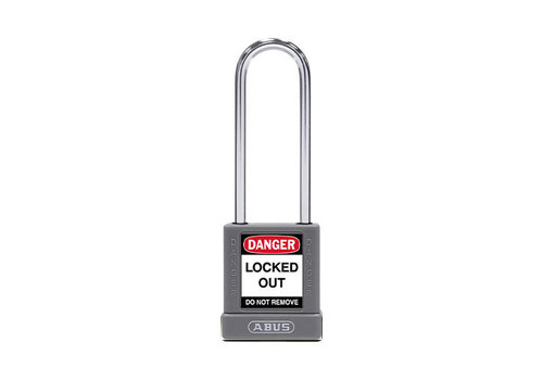 Aluminum safety padlock with grey cover 74BS/40HB75 