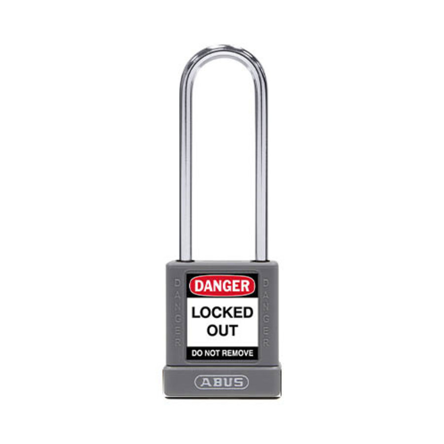 Aluminum safety padlock with grey cover 85598