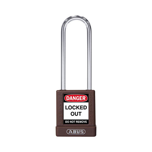 Aluminum safety padlock with brown cover 74BS/40HB75 