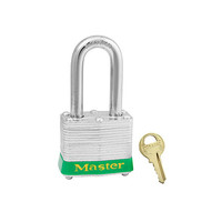 Laminated steel padlock green 3LFGRN