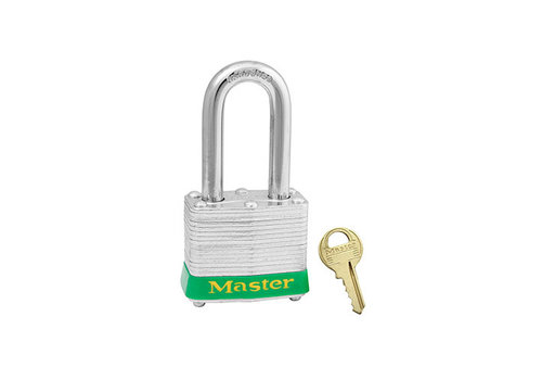 Laminated steel padlock green 3LFGRN 