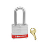 Laminated steel padlock red 3LFRED